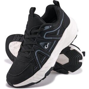 Women's Running Workout Sports Training Athletic Sneakers  Black White Shoes